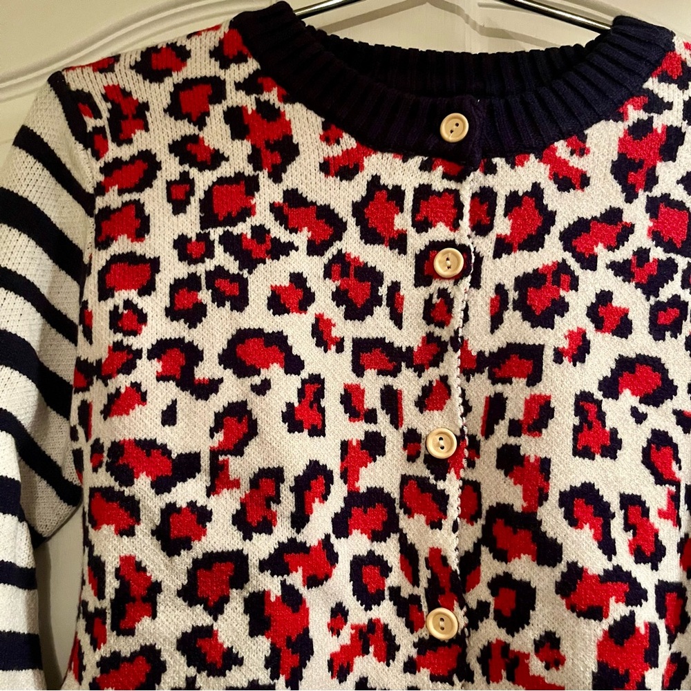 Leopard Patterned Button Up Cardigan - Picture 4 of 8